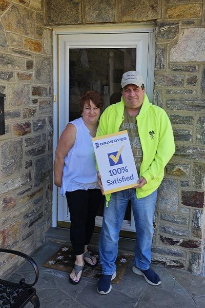 Satisfied Graboyes customer — front entry door install