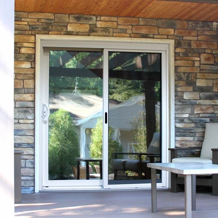 Sliding patio door in living room