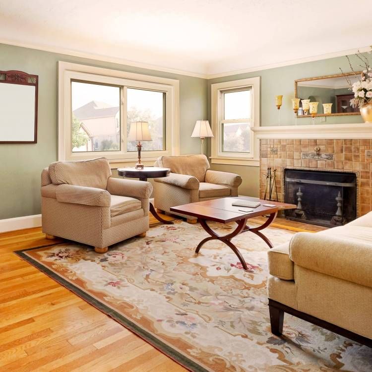 Living Room Double Hung Windows