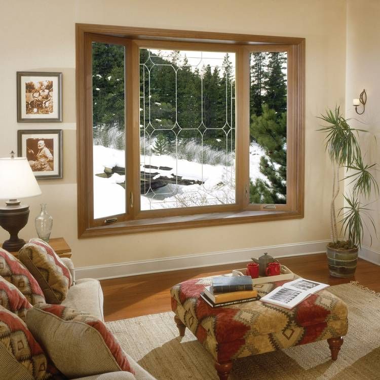 3 Panel Bay Window with Decorative Glass