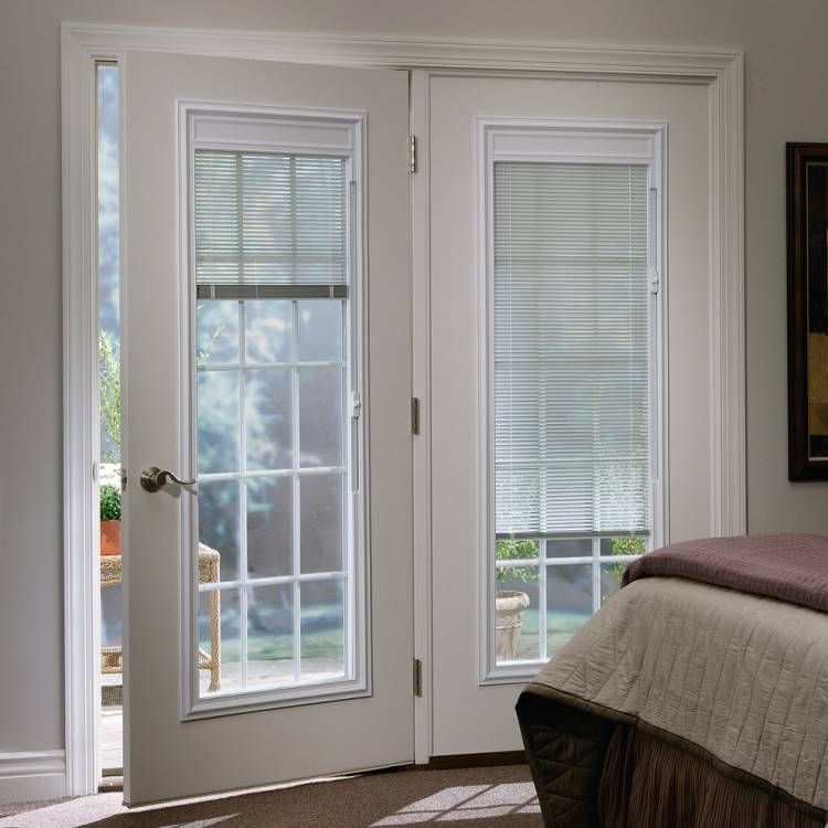 Hinged patio door interior view