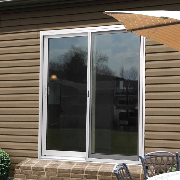 Sliding patio door in modern home