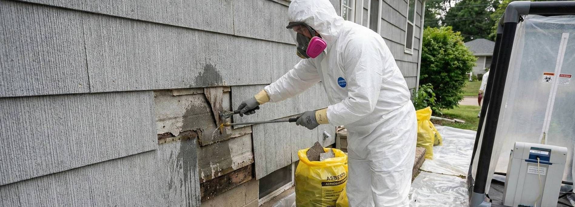 Safe asbestos siding removal